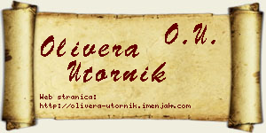 Olivera Utornik vizit kartica